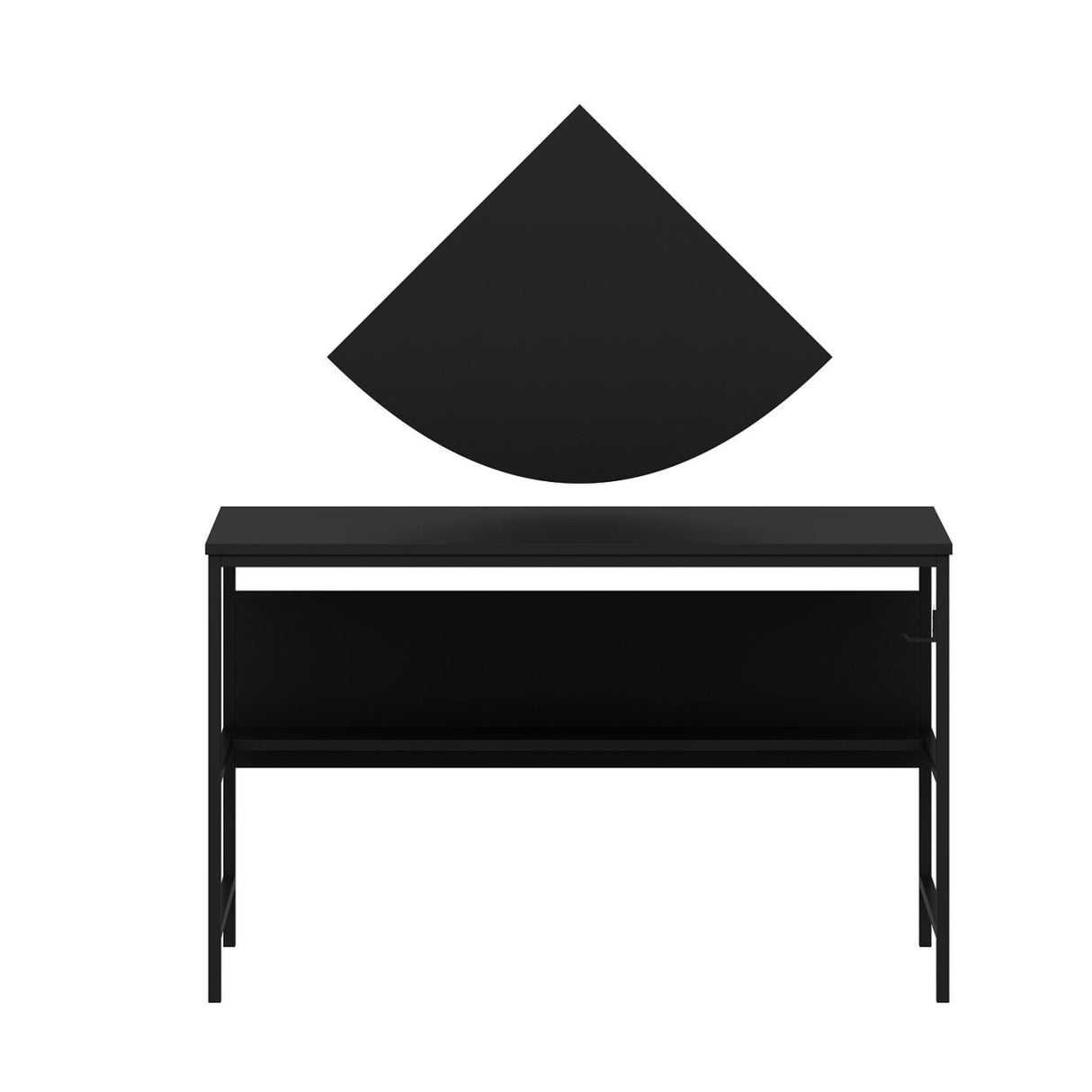 Birou Greta Matte 7041, Negru, 120x60x74 cm