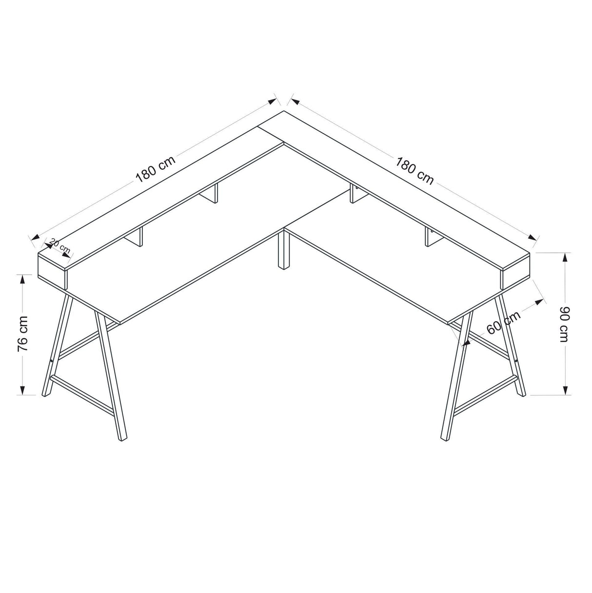 Birou Team, Diverse culori, 180x60x90 cm - Negru | SKU: 506MNR3362 | Birou Team, 180x60x90 cm, varianta Negru, produs pentru amenajarea locuinței, disponibil online în România la CasaMob