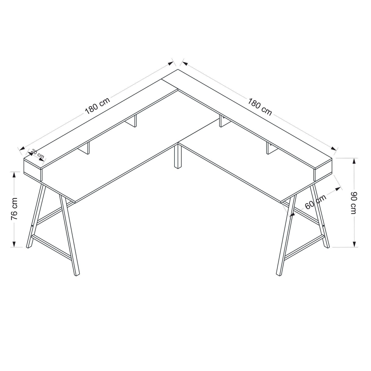 Birou Team, Diverse culori, 180x60x90 cm - Dore | SKU: 506MNR3363 | Birou Team, 180x60x90 cm, varianta Dore, produs pentru amenajarea locuinței, disponibil online în România la CasaMob