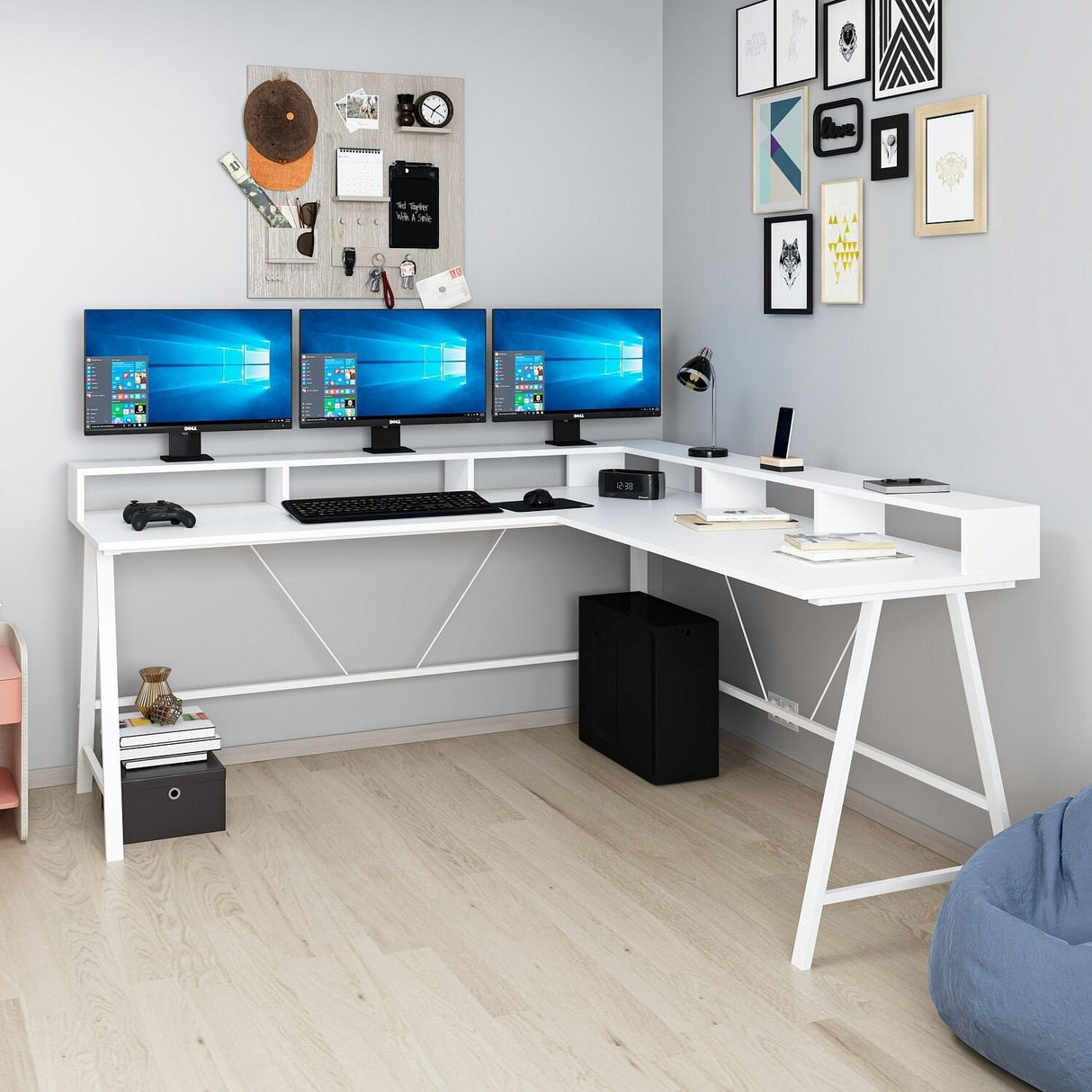 Birou Team, Diverse culori, 180x60x90 cm - Alb | SKU: 506MNR3364 | Birou Team, 180x60x90 cm, varianta Alb, produs pentru amenajarea locuinței, disponibil online în România la CasaMob