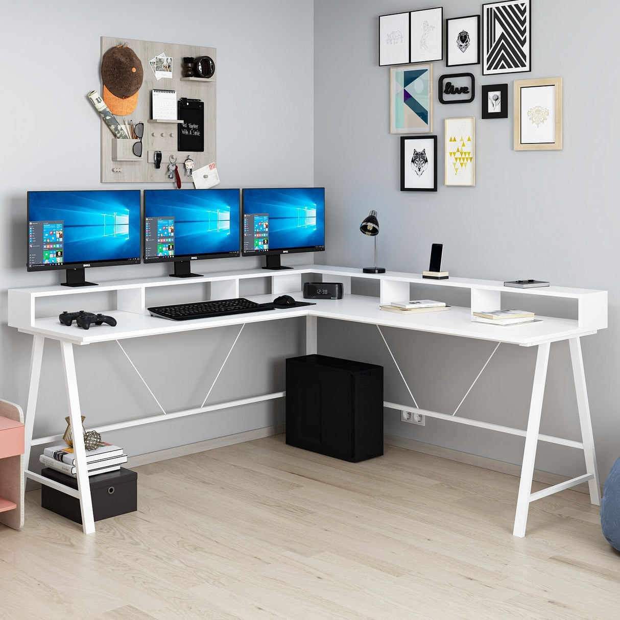 Birou Team, Diverse culori, 180x60x90 cm - Alb | SKU: 506MNR3364 | Birou Team, 180x60x90 cm, varianta Alb, produs pentru amenajarea locuinței, disponibil online în România la CasaMob