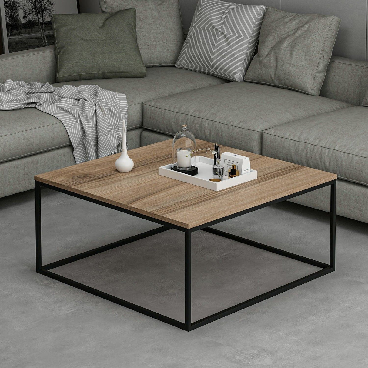 Măsuță de cafea Loni, Diverse culori, 90x90x42 cm - Dore | SKU: 506MNR3424 | Măsuță de cafea Loni, 90x90x42 cm, varianta Dore, produs pentru amenajarea locuinței, disponibil online în România la CasaMob