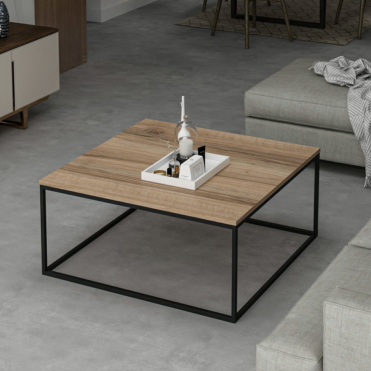 Măsuță de cafea Loni, Diverse culori, 90x90x42 cm - Dore | SKU: 506MNR3424 | Măsuță de cafea Loni, 90x90x42 cm, varianta Dore, produs pentru amenajarea locuinței, disponibil online în România la CasaMob