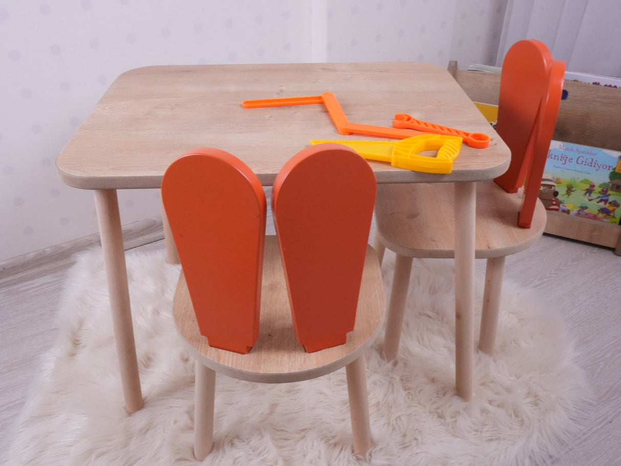 Mobilier Iepuraș Set de două scaune 30x25 - Orange Brown, SKU 517BMB1112