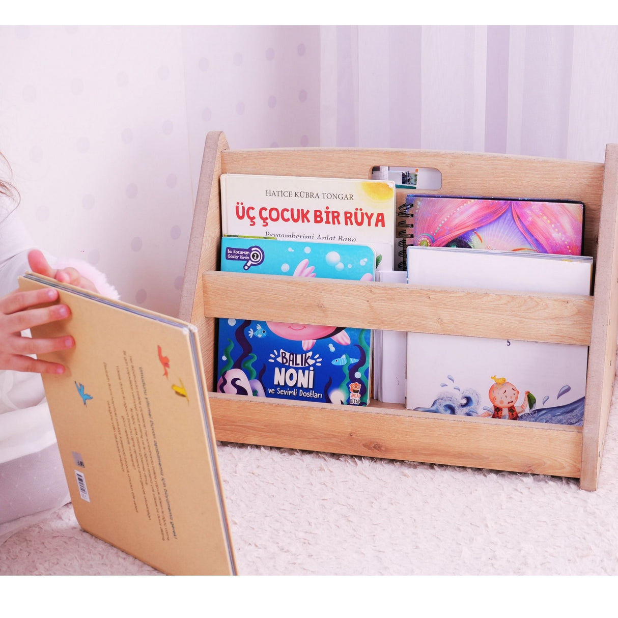 Bibliotecă Kucuk Bilge, Maro, 50x37x33 cm