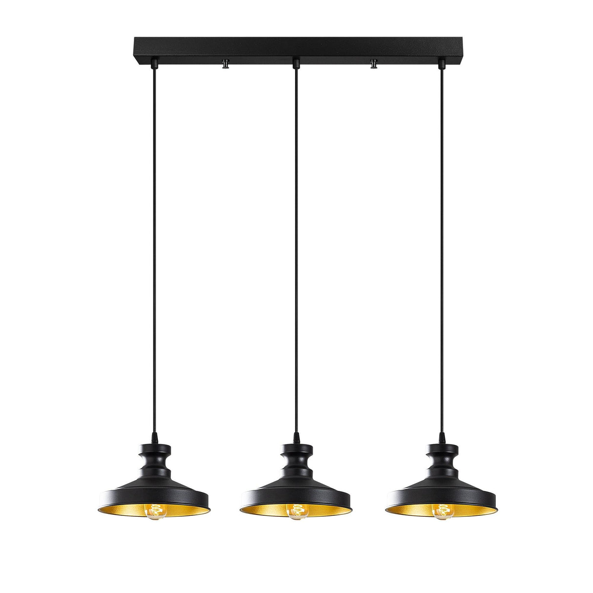 Lustră Berceste - 182BLACK-S1, Negru, Ø22x109 cm