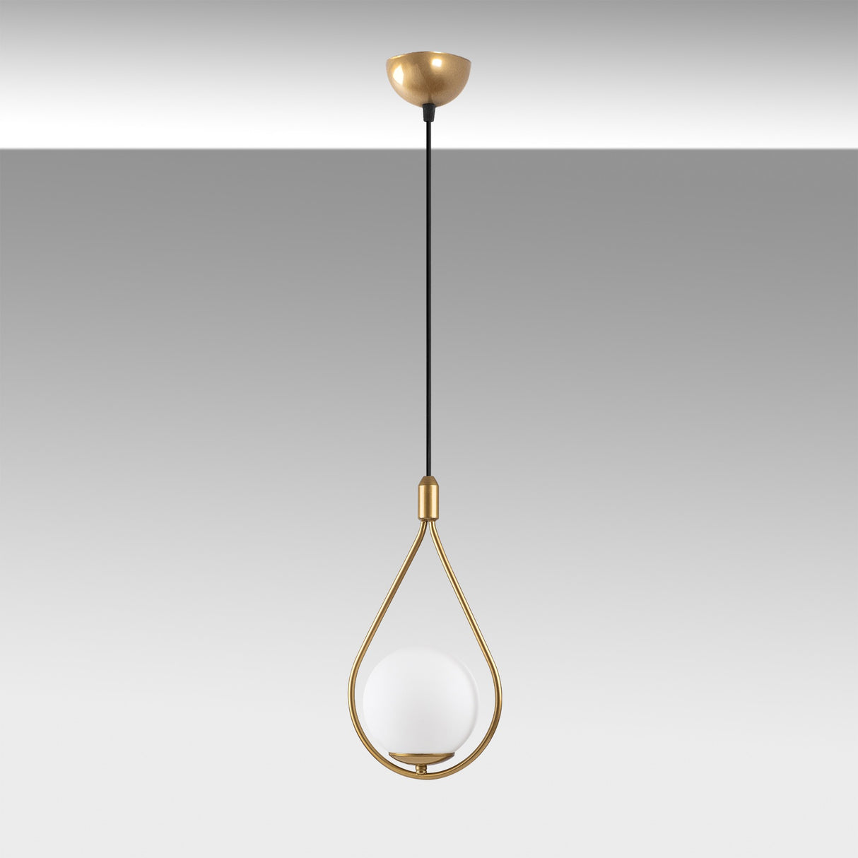 Lustră Mudonı - Mr - 937 - 1, Auriu, Ø15x56 cm