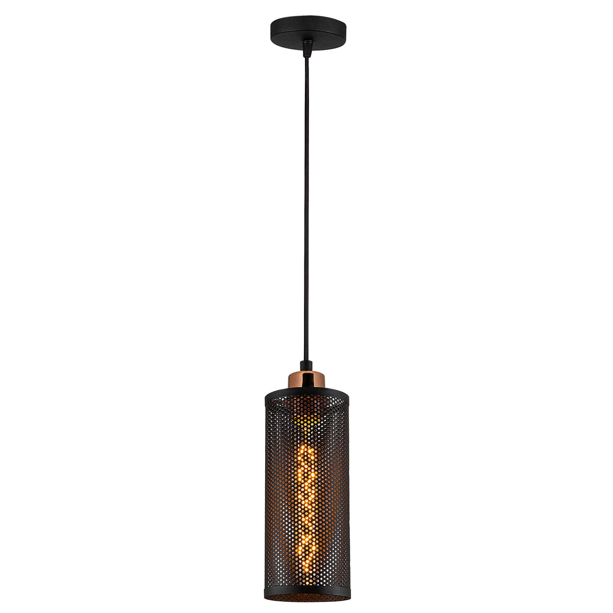 Lustră Amasra - N-981, Negru - Bronze, Ø10x116 cm