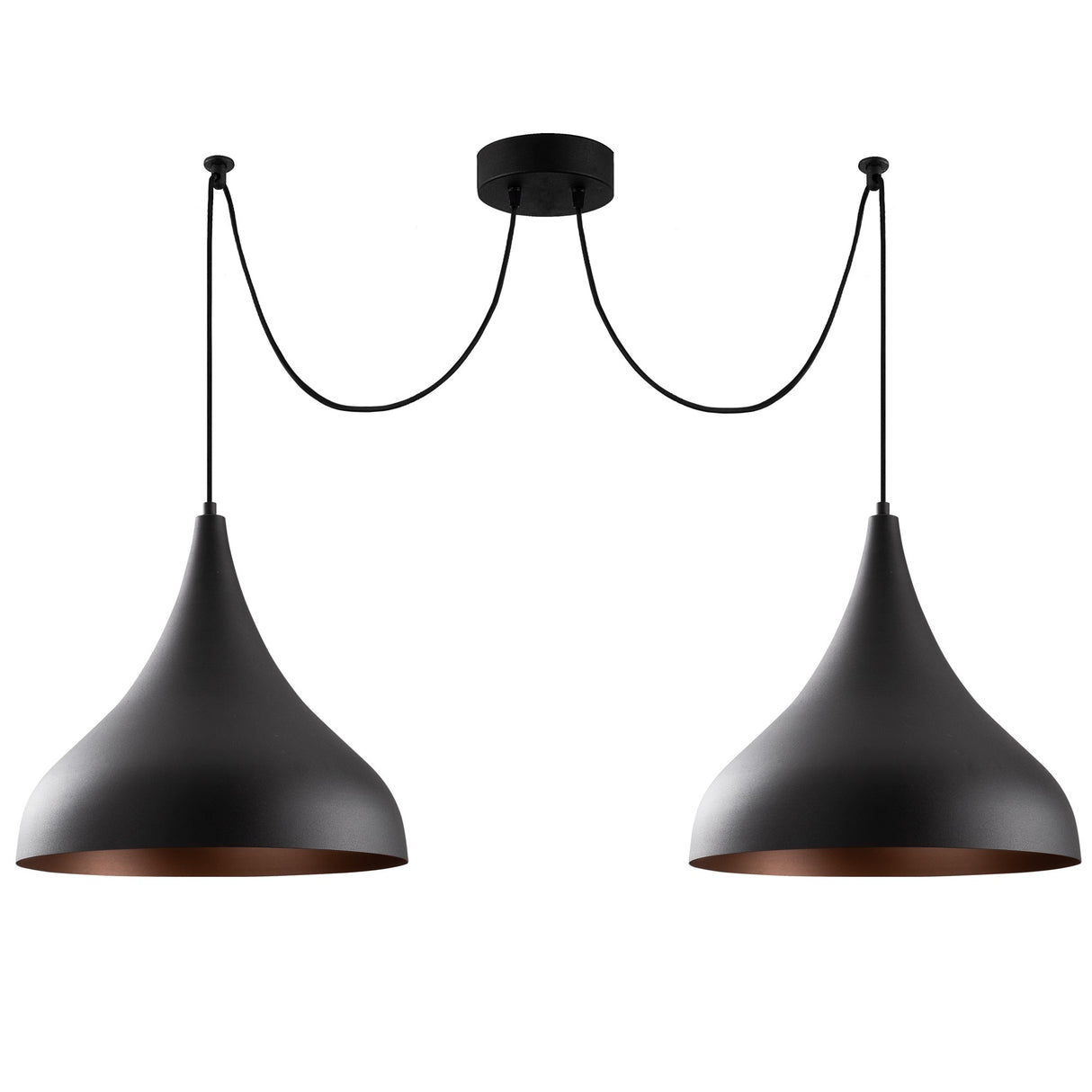 Lustră Berceste - N-1392, Negru, Ø131x127 cm