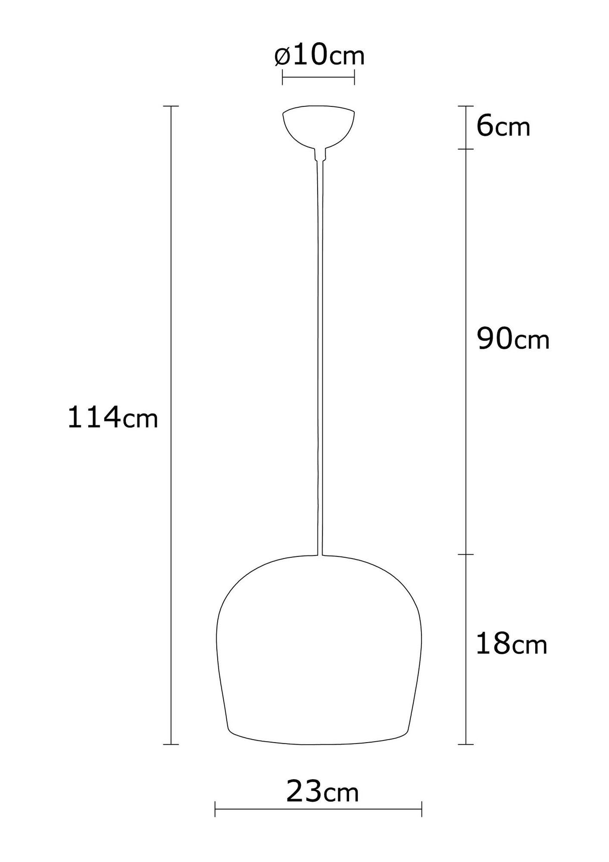 Lustră Berceste - N-1409, Negru, Ø23x114 cm