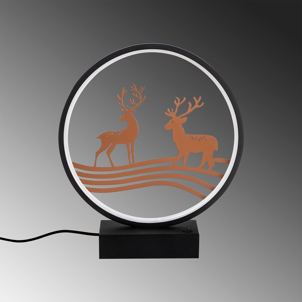 Veioză XMAS6, Negru - Copper, Ø30x35 cm