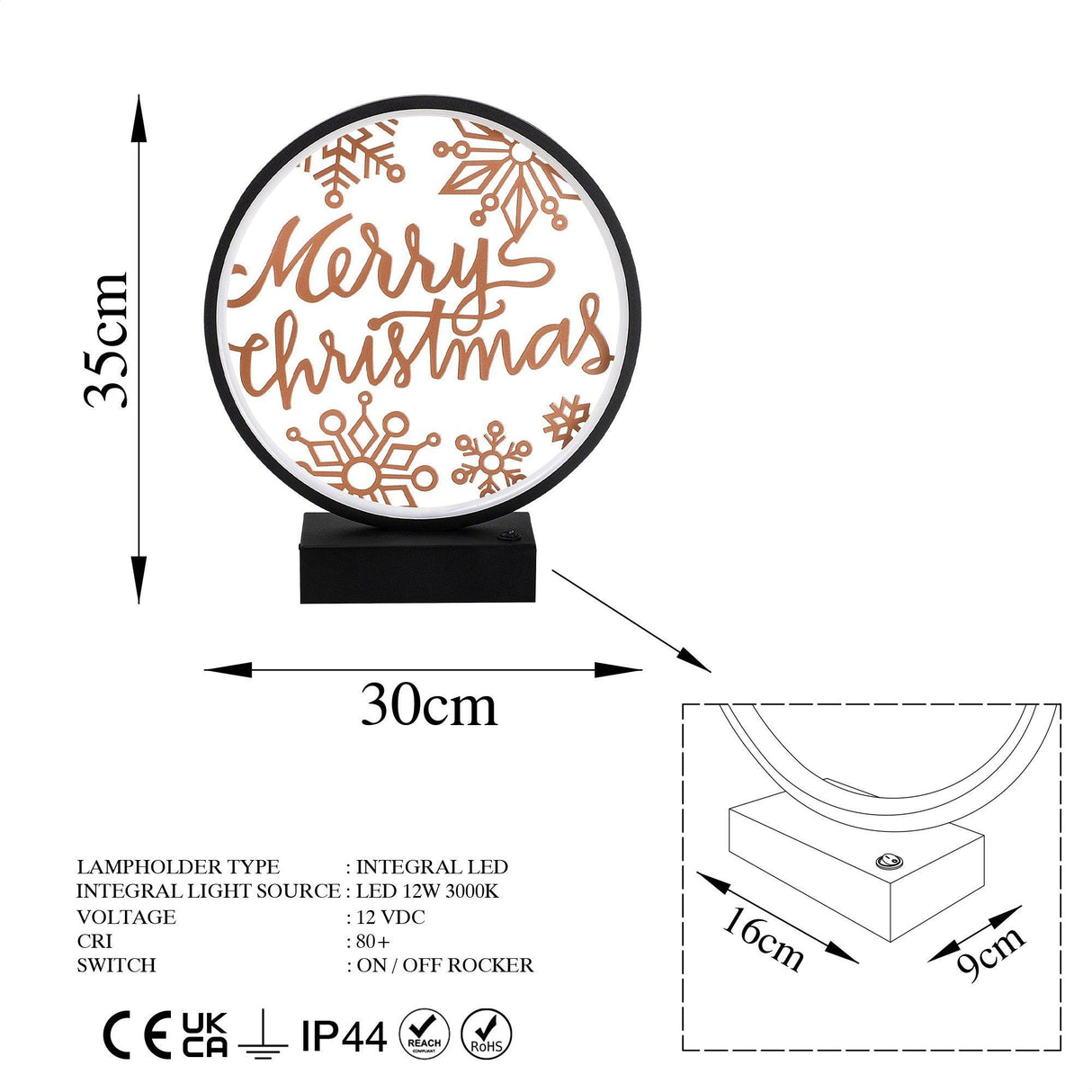 Lampă de masă XMAS5, Negru