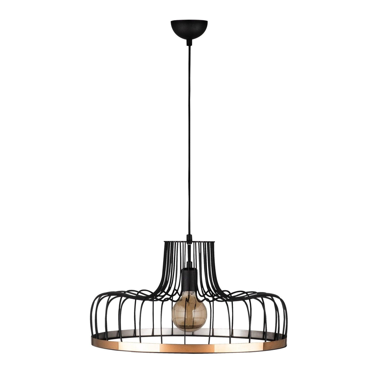 Lustra Zillie Design, Negru/Cupru