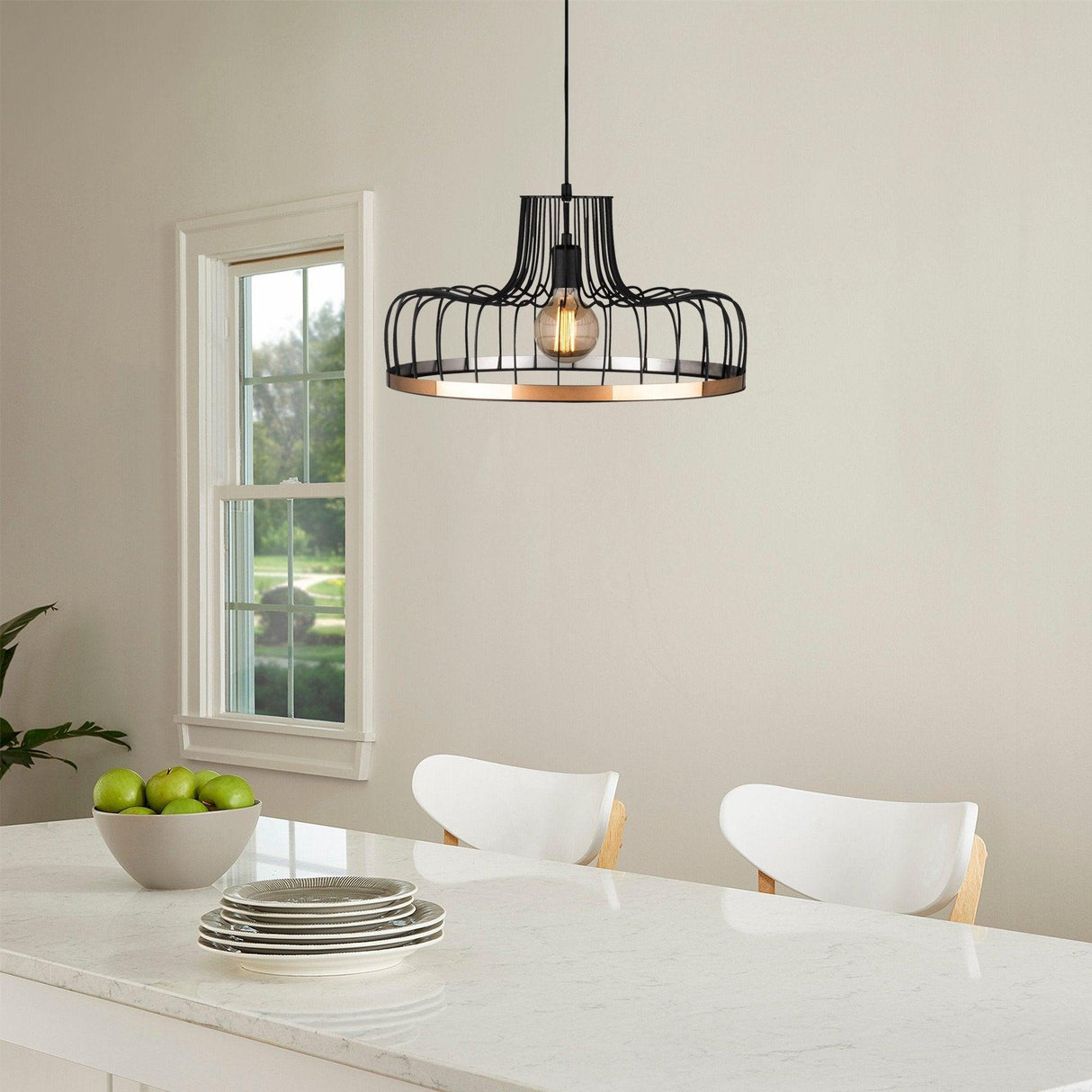 Lustra Zillie Design, Negru/Cupru