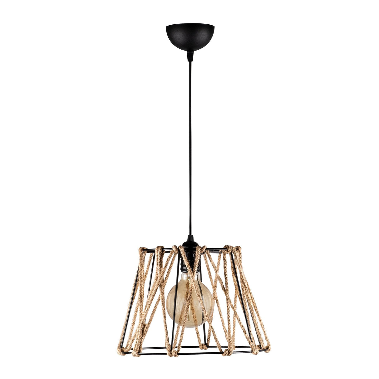 Lustră Jutini - MR - 784, Negru - Bej, Ø30x116 cm