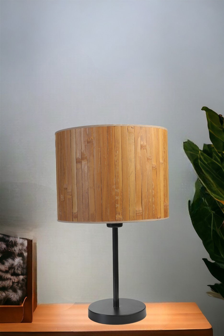 Veioză 8849-4, Negru - Medium brown, Ø30x45 cm