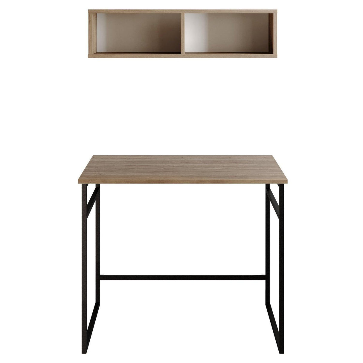 Birou Gama, Diverse culori, 90x60x75 cm - Nuc - Negru | SKU: 541HDL1107 | Birou Gama, 90x60x75 cm, varianta Nuc - Negru, produs pentru amenajarea locuinței, disponibil online în România la CasaMob