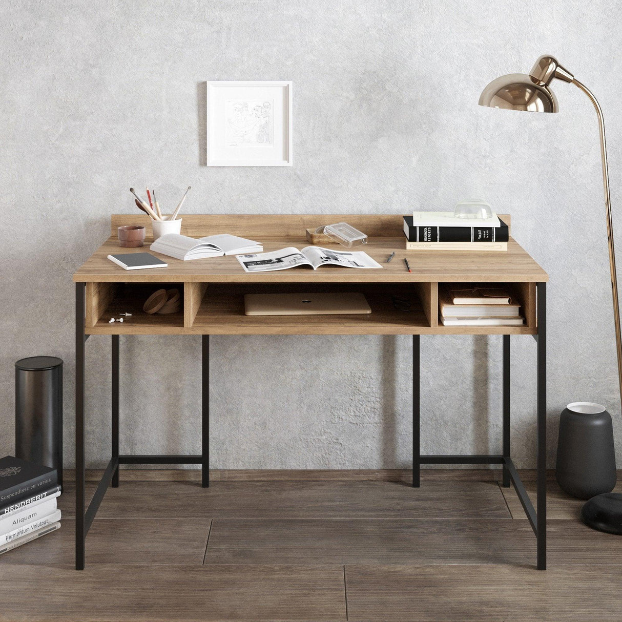 Birou Tumata, Diverse culori, Diverse dimensiuni - Negru - Nuc - 120x62x65 cm | SKU: 541HDL1122 | Birou Tumata, varianta Negru - Nuc - 120x62x65 cm, produs pentru amenajarea locuinței, disponibil online în România la CasaMob