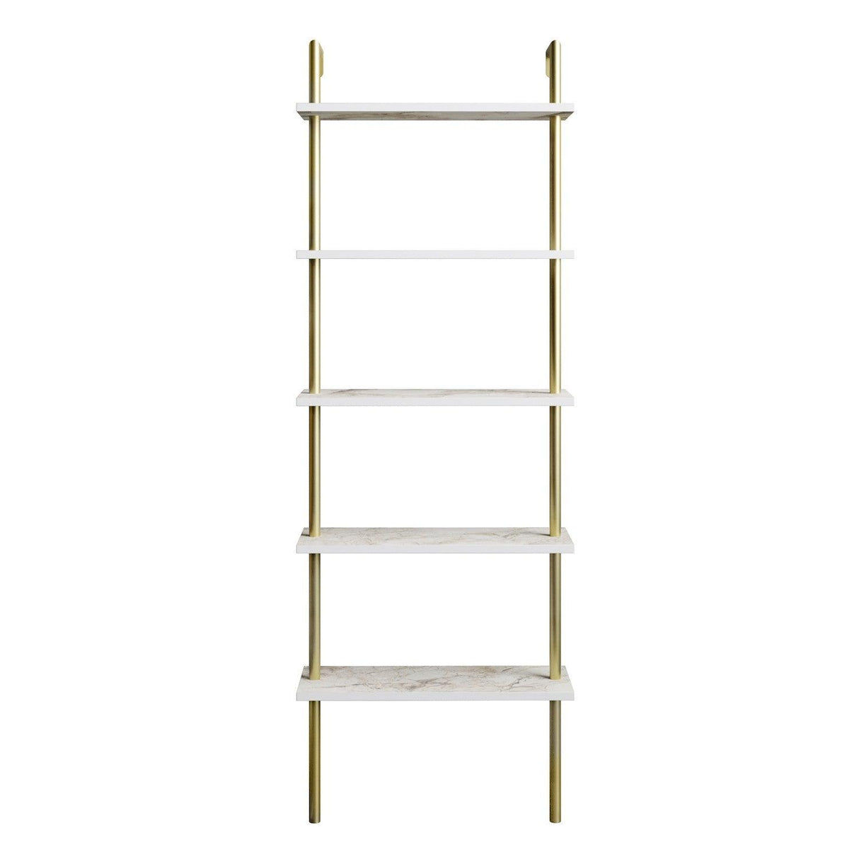 Bibliotecă Paula, Diverse culori, 60x22x174 cm - Alb - Auriu | SKU: 541HDL1307 | Bibliotecă Paula, 60x22x174 cm, varianta Alb - Auriu, produs pentru amenajarea locuinței, disponibil online în România la CasaMob