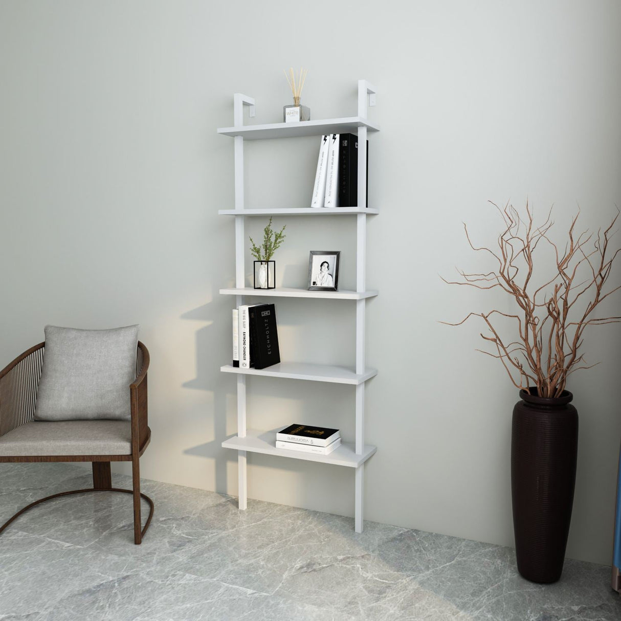 Bibliotecă Piante, Diverse culori, 60x22x174 cm - Alb | SKU: 541HDL1309 | Bibliotecă Piante, 60x22x174 cm, varianta Alb, produs pentru amenajarea locuinței, disponibil online în România la CasaMob
