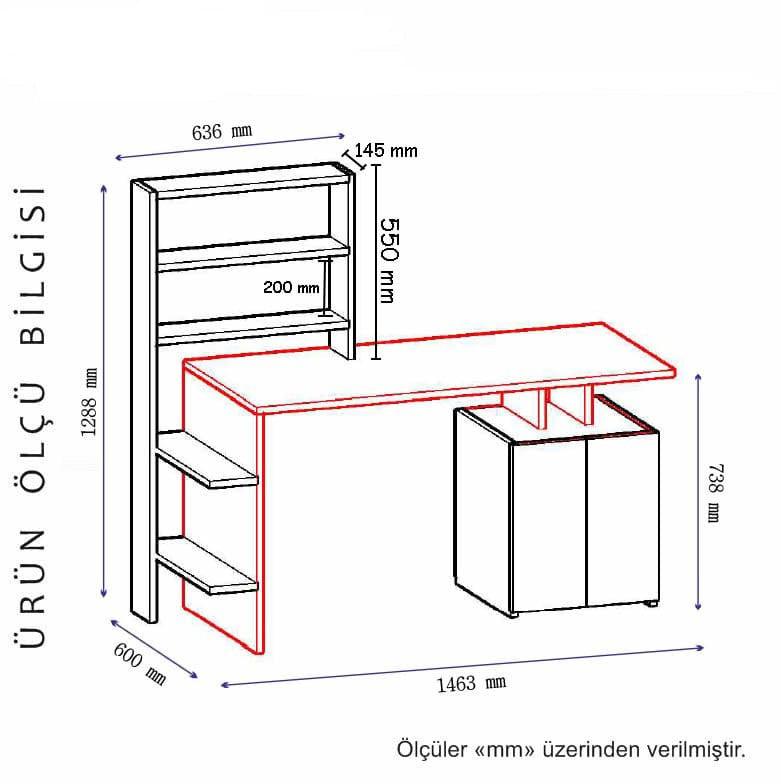 Birou Melis, Diverse culori, 146x60x74 cm - Nuc - Antracit | SKU: 550ARN2213 | Birou Melis, 146x60x74 cm, varianta Nuc - Antracit, produs pentru amenajarea locuinței, disponibil online în România la CasaMob