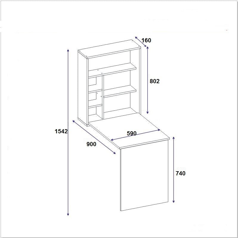 Birou Sedir, Diverse culori, 59x16x80 cm - Stejar | SKU: 550ARN1111 | Birou Sedir, 59x16x80 cm, varianta Stejar, produs pentru amenajarea locuinței, disponibil online în România la CasaMob