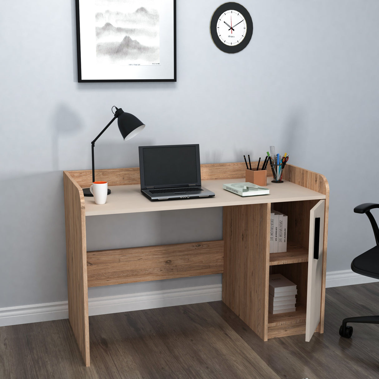 Birou Luses, Diverse culori, Diverse dimensiuni - Pin atlantic - Bej - 124x24x83 cm | SKU: 550ARN1180 | Birou Luses, varianta Pin atlantic - Bej - 124x24x83 cm, produs pentru amenajarea locuinței, disponibil online în România la CasaMob