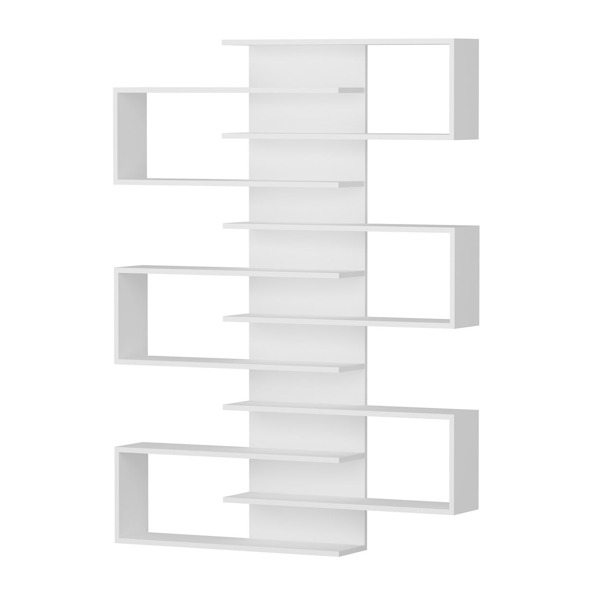 Bibliotecă Lotus, Alb, 75x21x161 cm