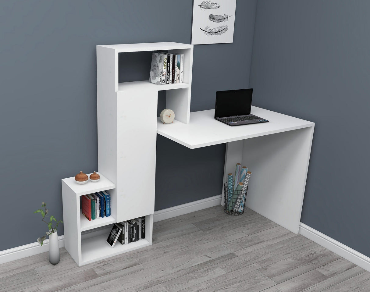 Birou Irmak, Diverse culori, Diverse dimensiuni - Alb - 139x119x55 cm | SKU: 550ARN2210 | Birou Irmak, varianta Alb - 139x119x55 cm, produs pentru amenajarea locuinței, disponibil online în România la CasaMob
