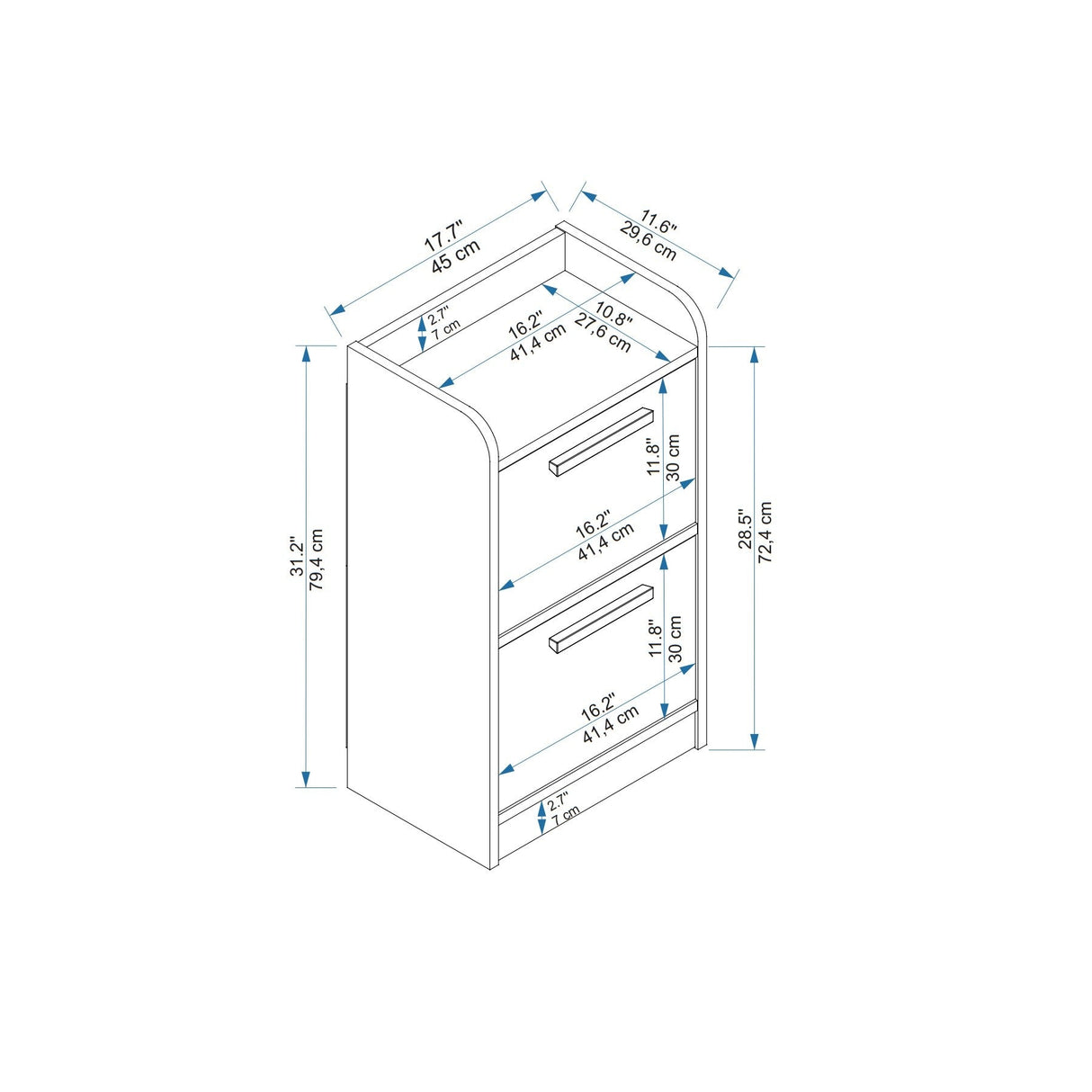 Noptieră Luses, Diverse culori, 45x30x79 cm - Pin atlantic - Bej | SKU: 550ARN2608 | Noptieră Luses, 45x30x79 cm, varianta Pin atlantic - Bej, produs pentru amenajarea locuinței, disponibil online în România la CasaMob