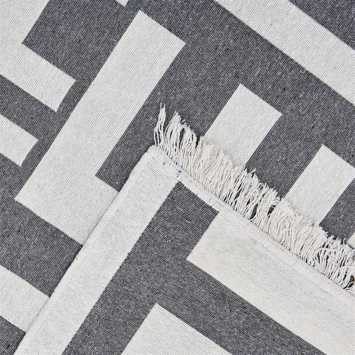 Covor Cotton 3, Gri - Alb, 80x150x1 cm