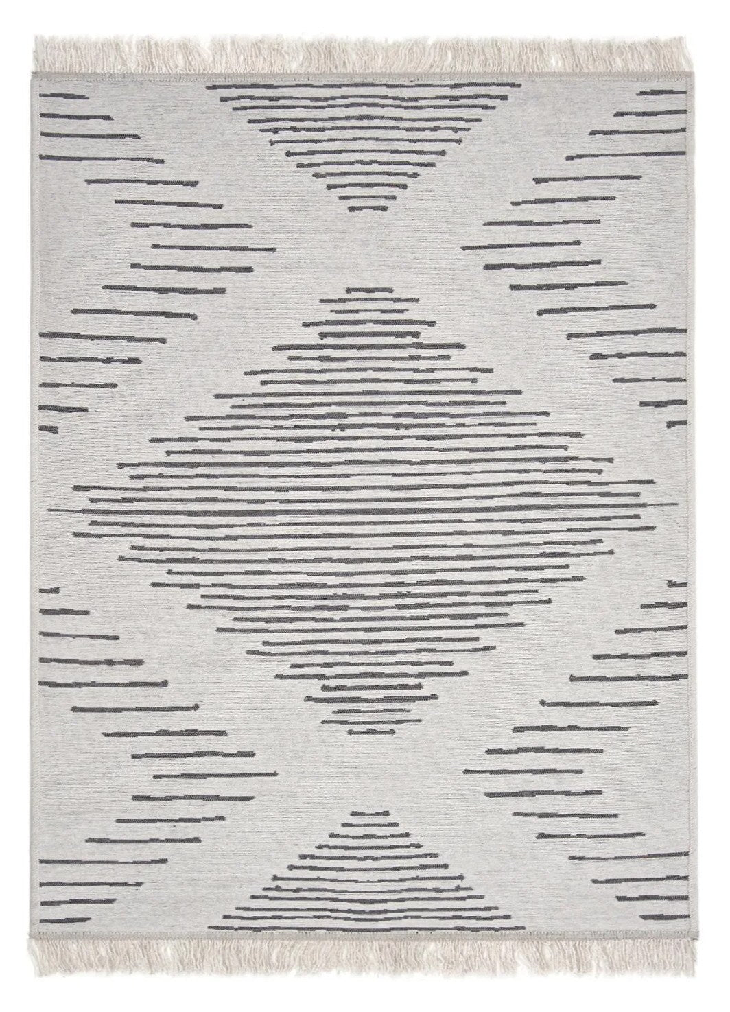 Covor Cotton 4, Gri - Alb, 80x150x1 cm