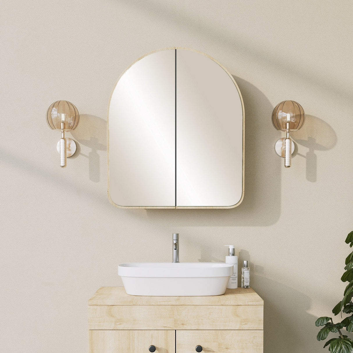 Dulap de baie Hope Cabinet, Diverse culori - Bej | SKU: 552NOS1230 | Dulap de baie Hope Cabinet, varianta Bej, produs pentru amenajarea locuinței, disponibil online în România la CasaMob