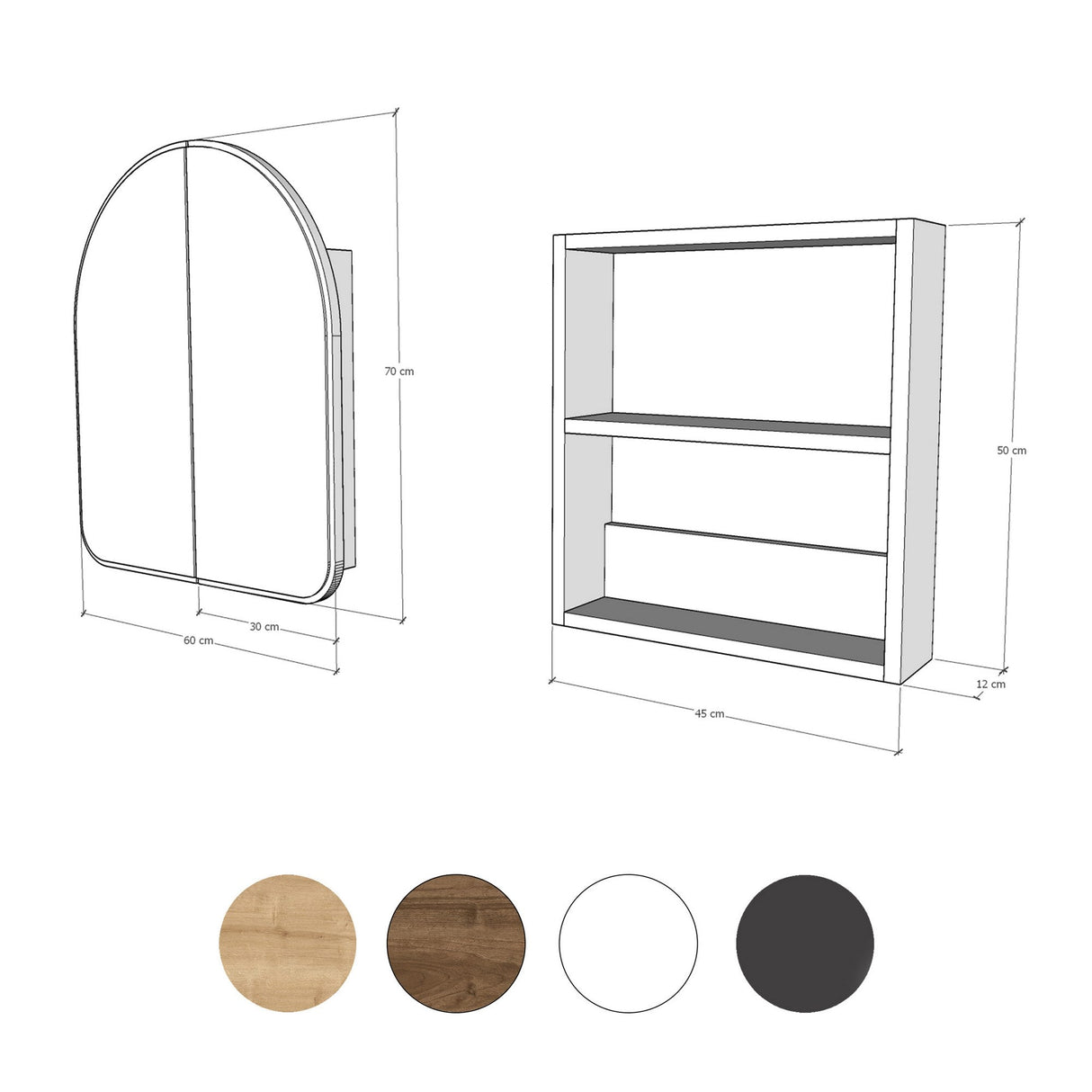 Dulap de baie Hope Cabinet, Diverse culori - Bej | SKU: 552NOS1230 | Dulap de baie Hope Cabinet, varianta Bej, produs pentru amenajarea locuinței, disponibil online în România la CasaMob