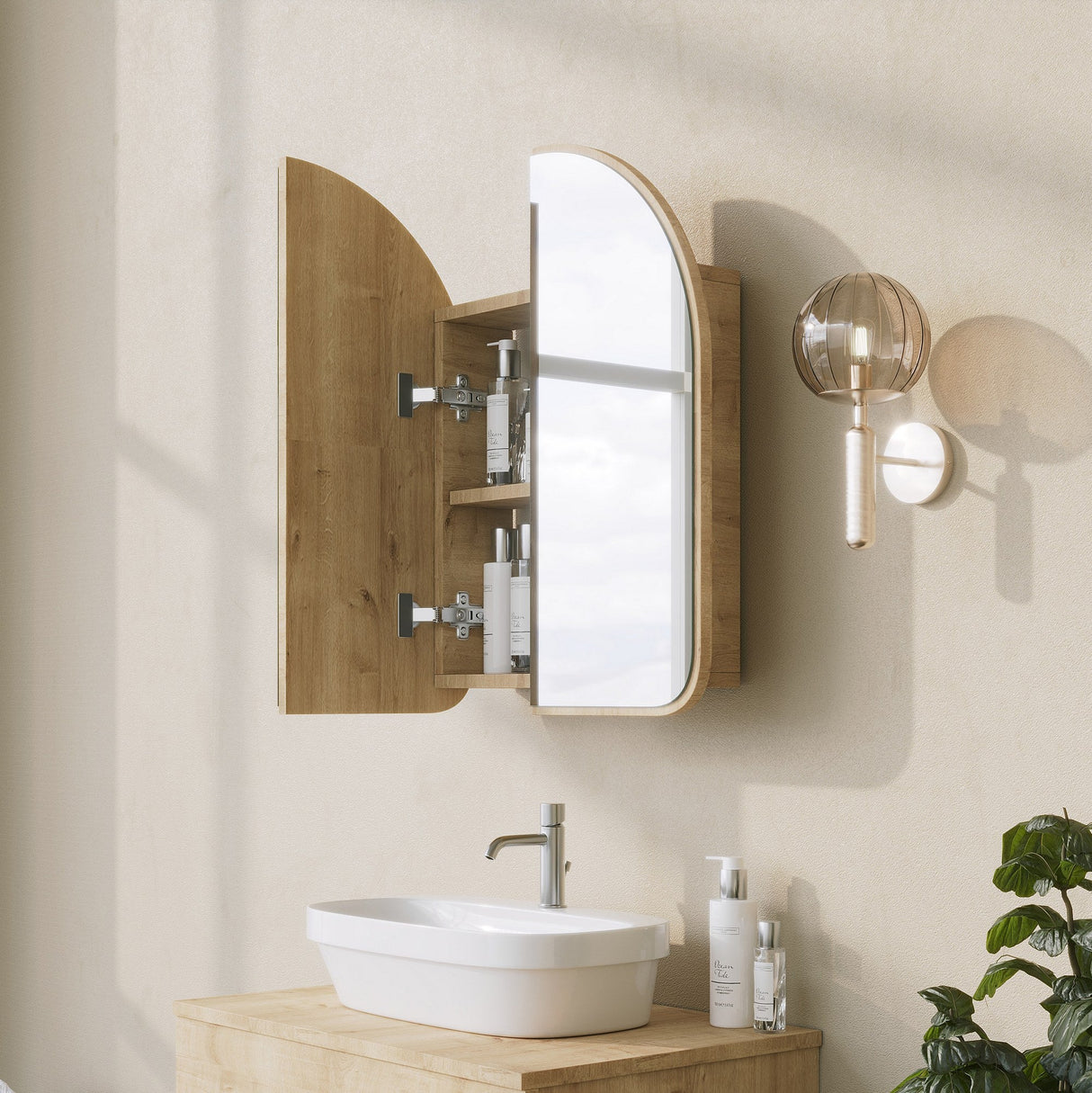 Dulap de baie Hope Cabinet, Diverse culori - Bej | SKU: 552NOS1230 | Dulap de baie Hope Cabinet, varianta Bej, produs pentru amenajarea locuinței, disponibil online în România la CasaMob