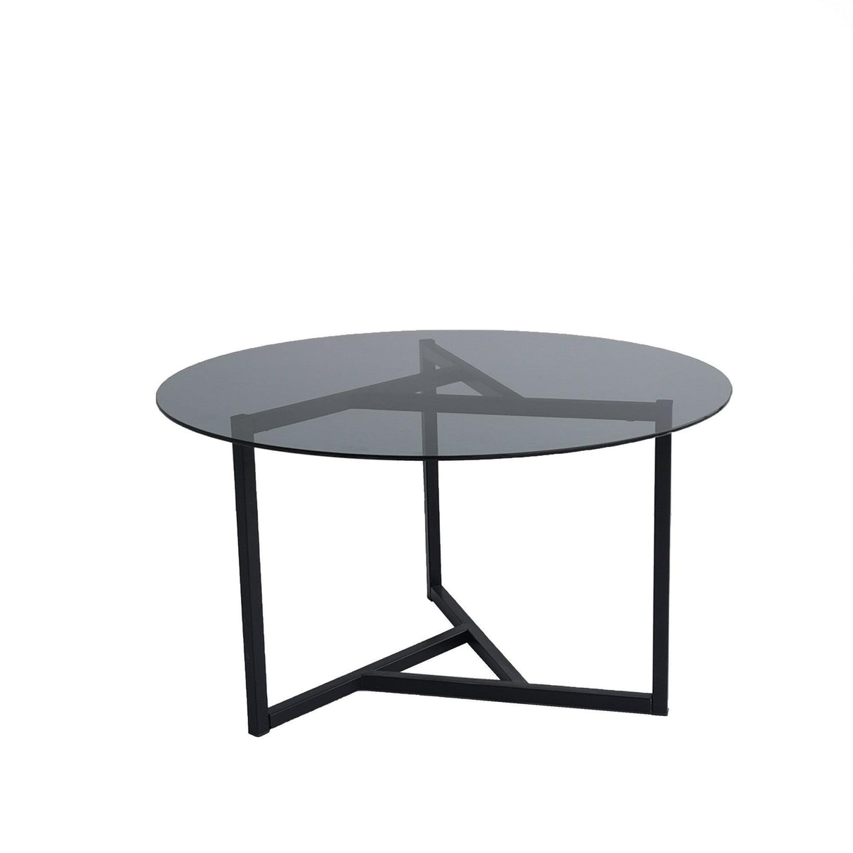 Masuta de cafea Trio sehpa / füme temperli cam S402F, Fum, 75x42x75 cm