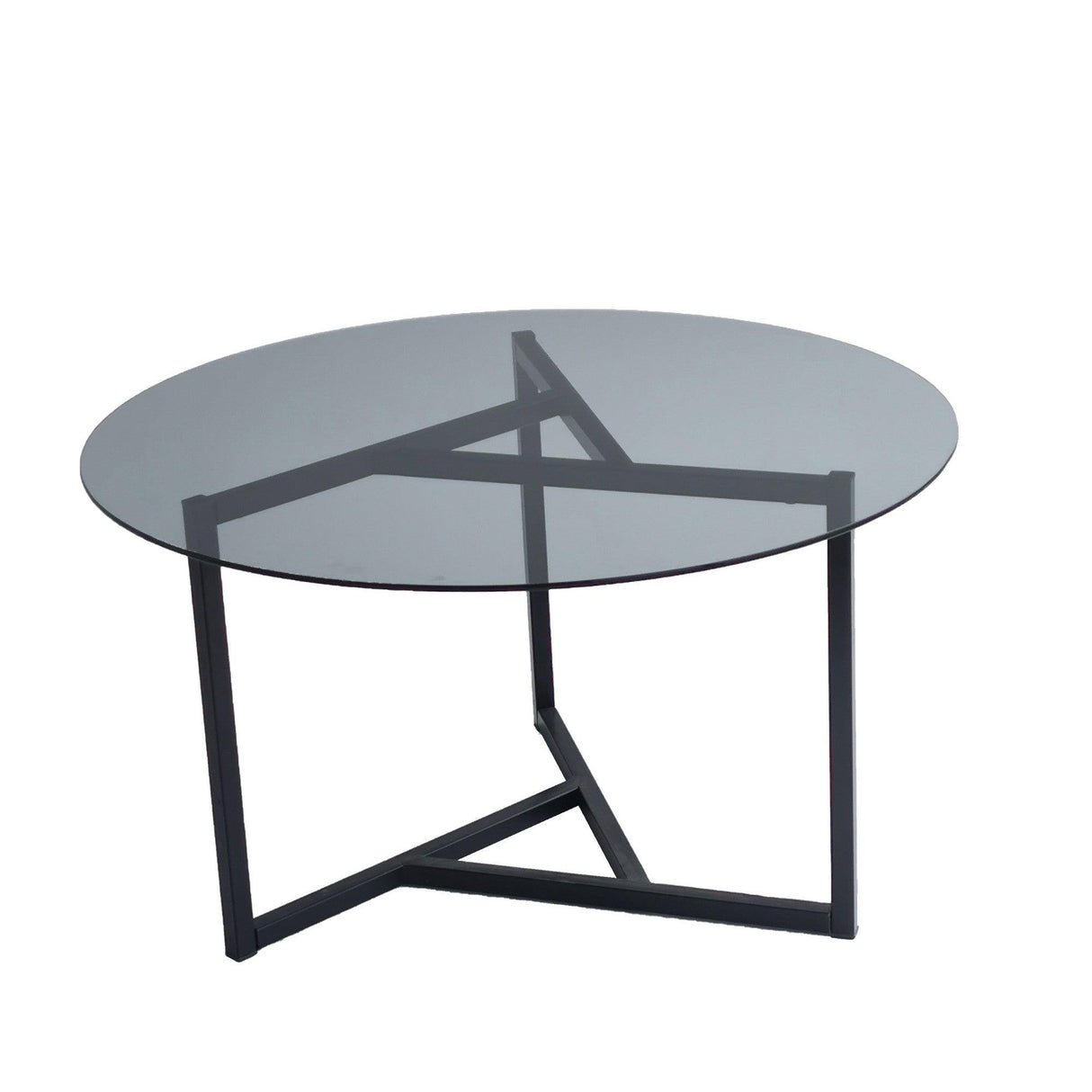 Masuta de cafea Trio sehpa / füme temperli cam S402F, Fum, 75x42x75 cm