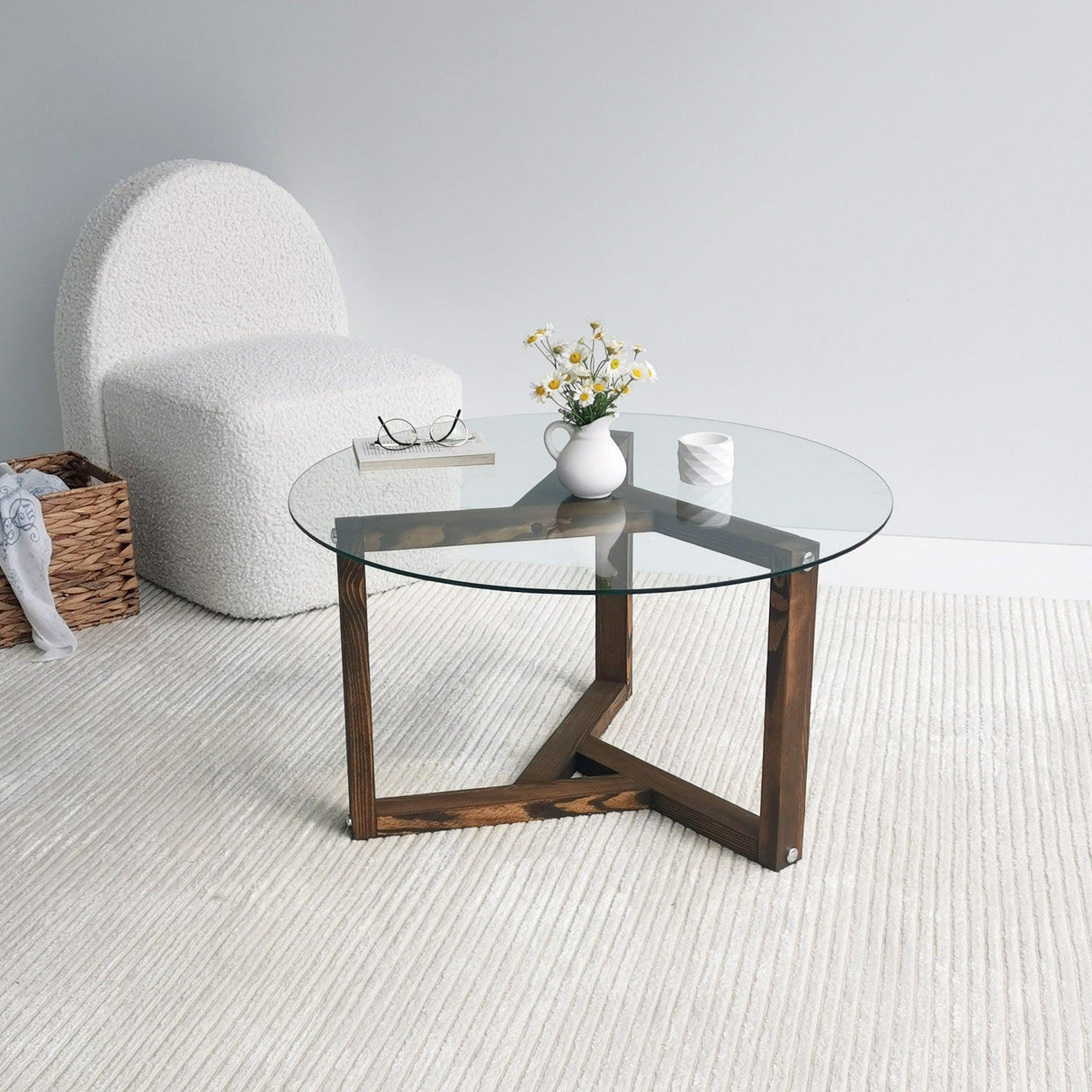 Măsuță de cafea Miro, Diverse culori, 75x75x40 cm - Nuc | SKU: 552NOS1412 | Măsuță de cafea Miro, 75x75x40 cm, varianta Nuc, produs pentru amenajarea locuinței, disponibil online în România la CasaMob