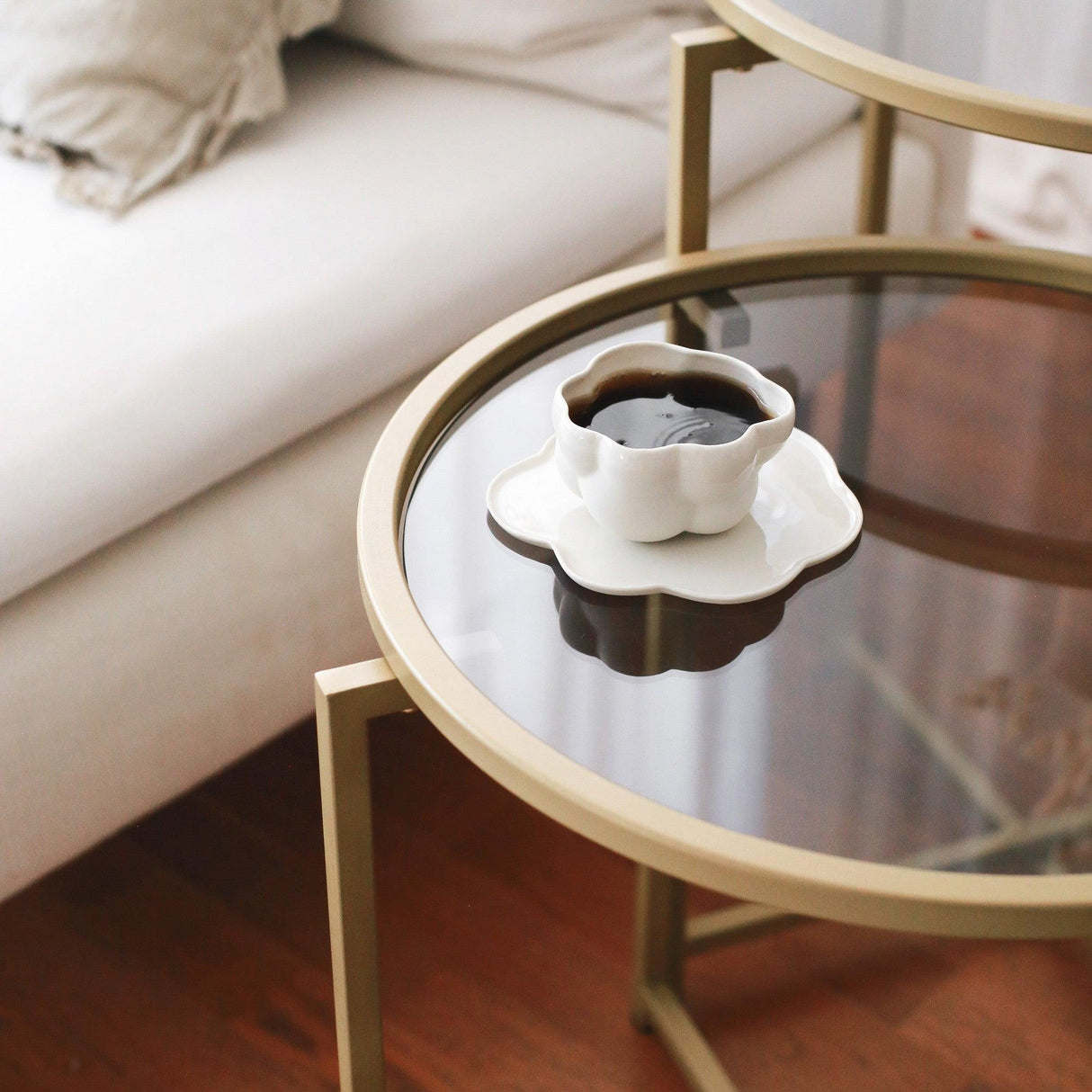 Set masuta de cafea S406 - Gold, Aur, 50x50x50 cm