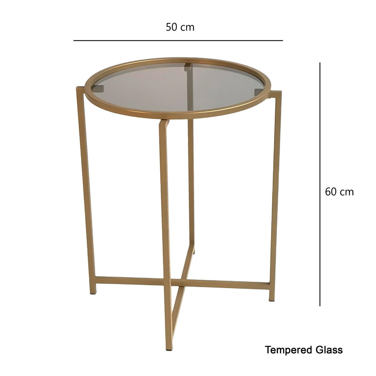Masuta de cafea S407U - Gold, Aur, 50x60x50 cm