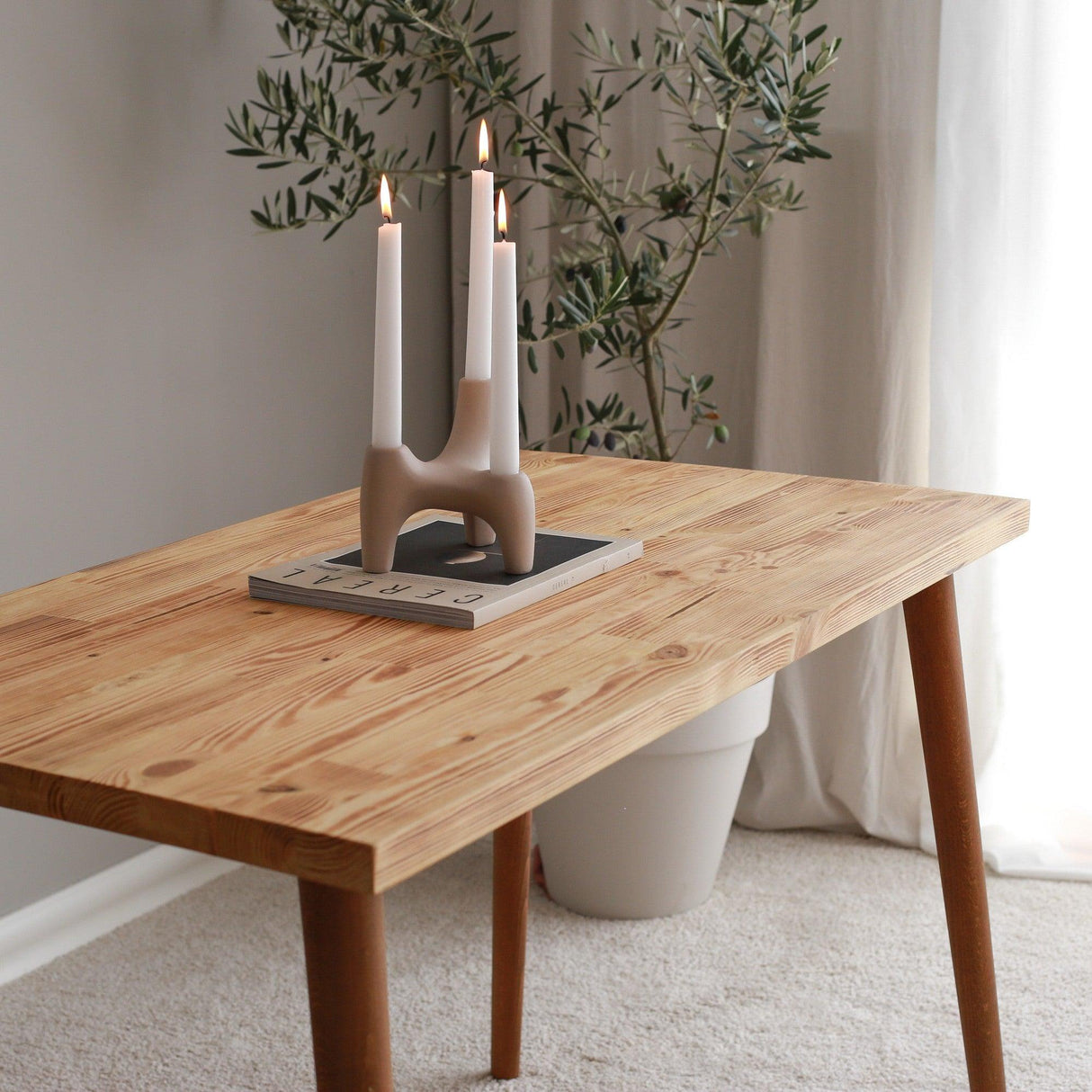Masa Dining Cozy Natural, Stejar, 60x73x110 cm