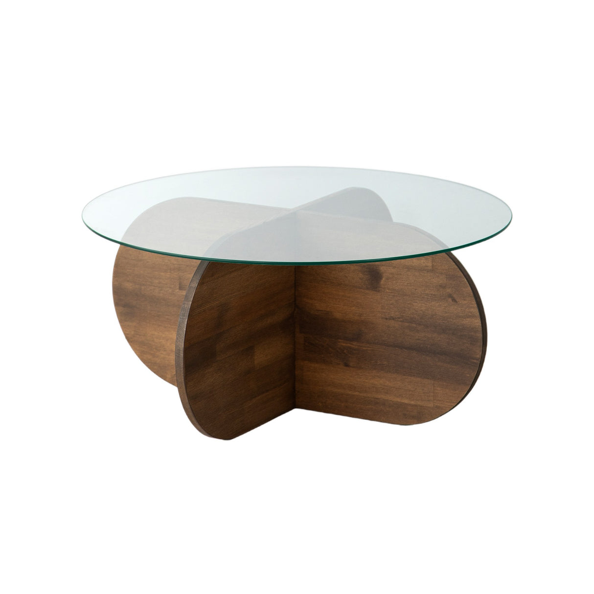 Măsuță de cafea Bubble Wood, Nuc, 75x75x35 cm