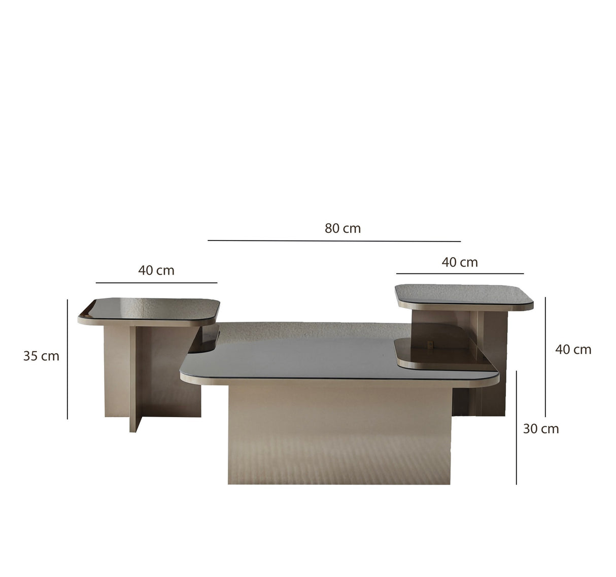 Măsuță de cafea Jazz, Diverse culori, 80x80x30 cm - Bej - Bronz | SKU: 552NOS1478 | Măsuță de cafea Jazz, 80x80x30 cm, varianta Bej - Bronz, produs pentru amenajarea locuinței, disponibil online în România la CasaMob