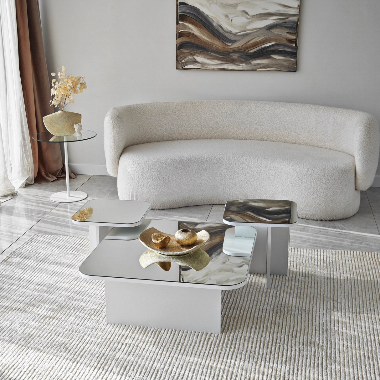 Măsuță de cafea Jazz, Diverse culori, 80x80x30 cm - Alb | SKU: 552NOS1480 | Măsuță de cafea Jazz, 80x80x30 cm, varianta Alb, produs pentru amenajarea locuinței, disponibil online în România la CasaMob