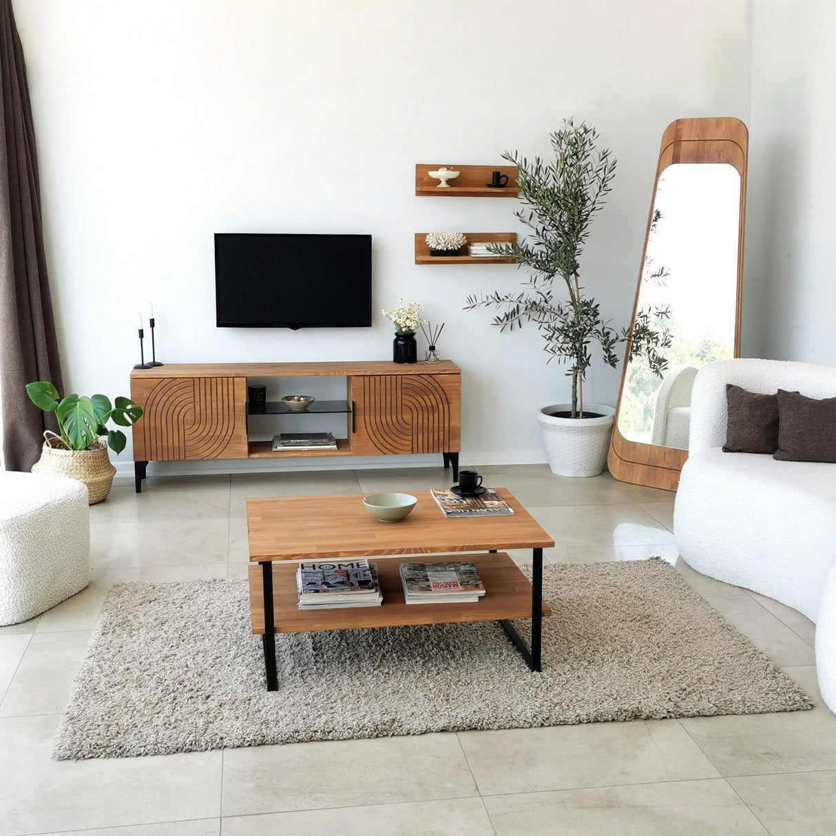 Comoda TV Lidya - Oak, Stejar, 50x12x15 cm
