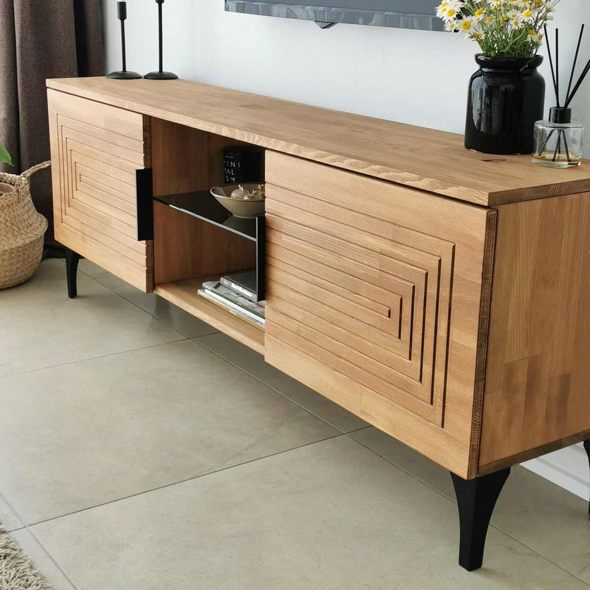 Comoda TV Joanne - Oak, Stejar, 50x12x15 cm
