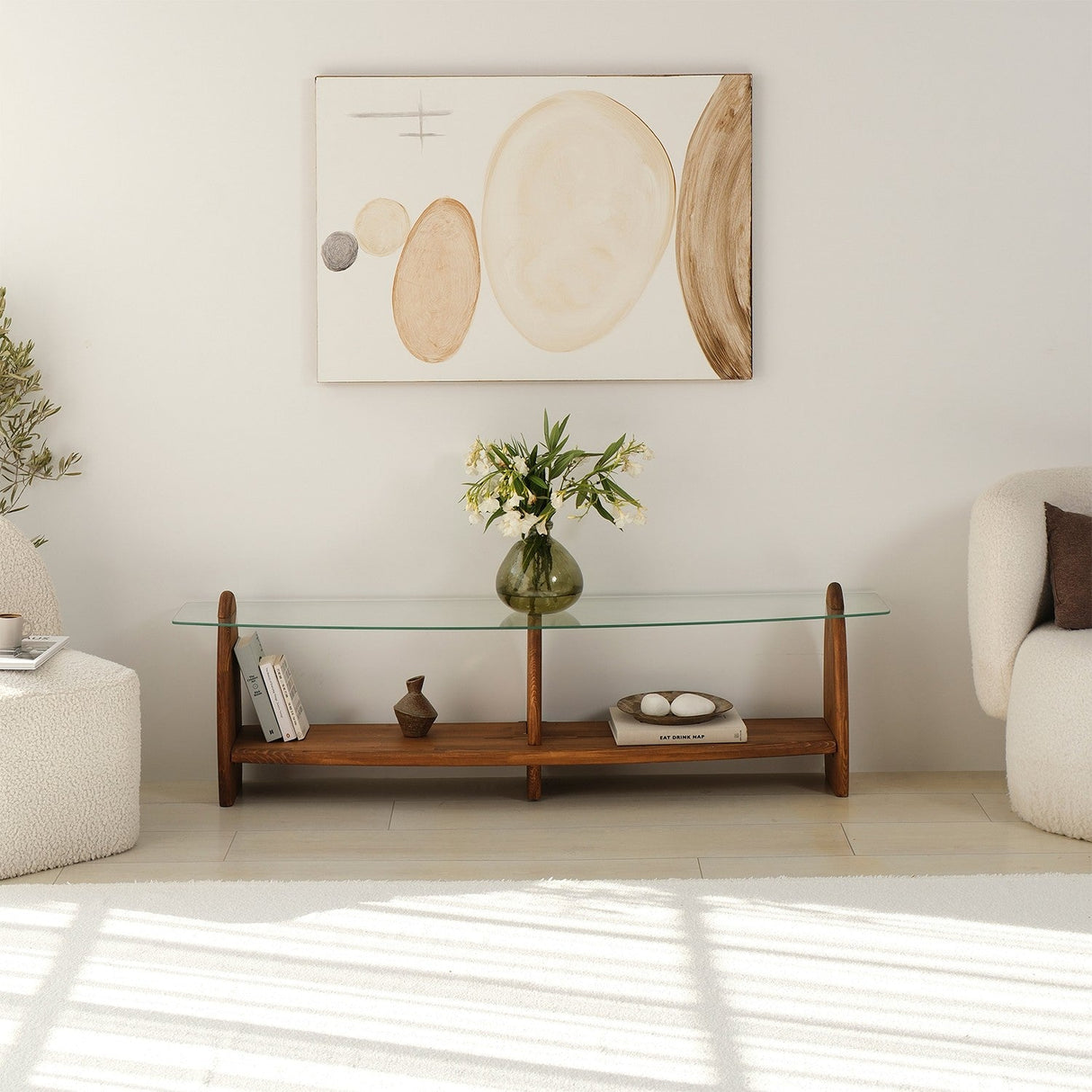 Comodă TV Surf, Diverse culori, 160x35x45 cm - Castaniu - Transparent | SKU: 552NOS1533 | Comodă TV Surf, 160x35x45 cm, varianta Castaniu - Transparent, produs pentru amenajarea locuinței, disponibil online în România la CasaMob