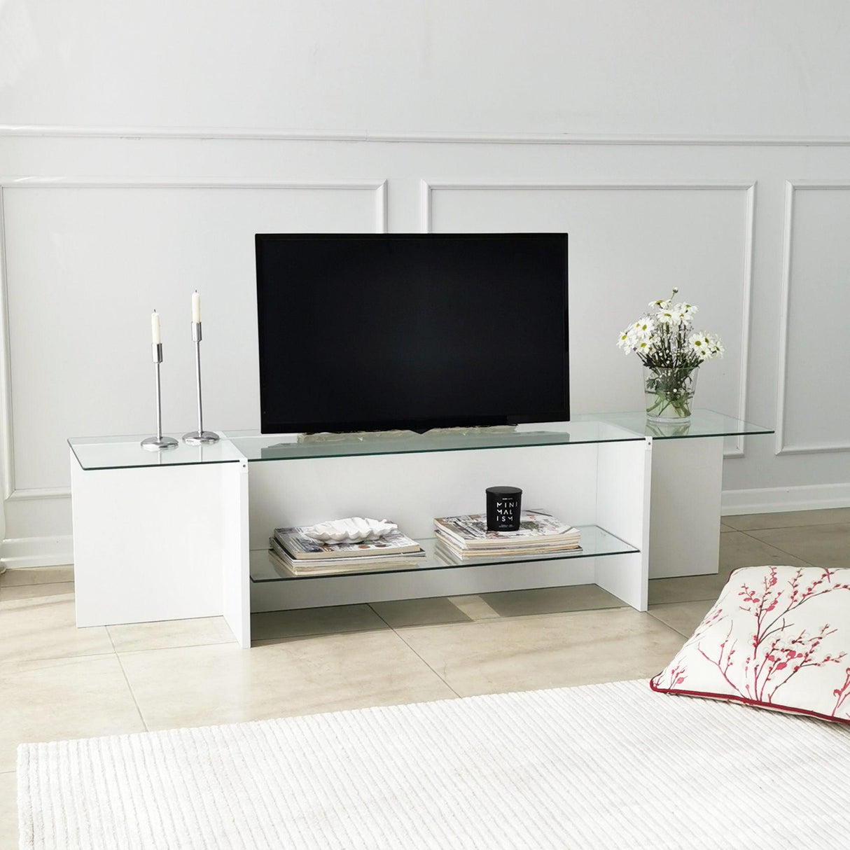 Comodă TV Escape TV, Diverse culori, 158x35x40 cm - Alb | SKU: 552NOS1601 | Comodă TV Escape TV, 158x35x40 cm, varianta Alb, produs pentru amenajarea locuinței, disponibil online în România la CasaMob