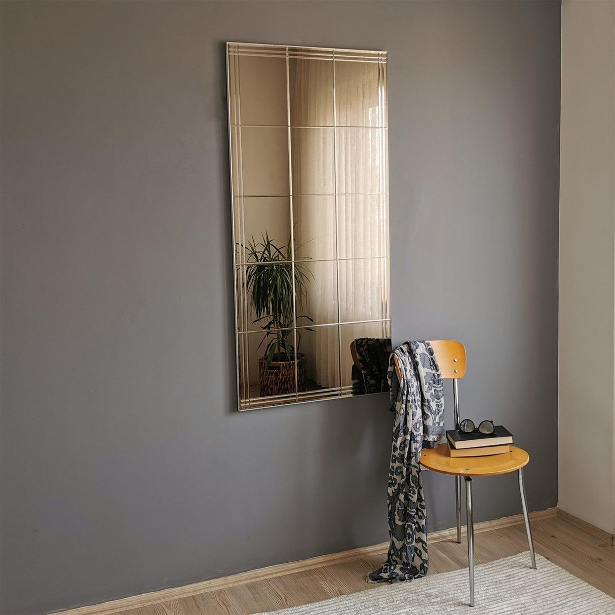 Oglindă NSTLA308d, Argint, 2x130x62 cm