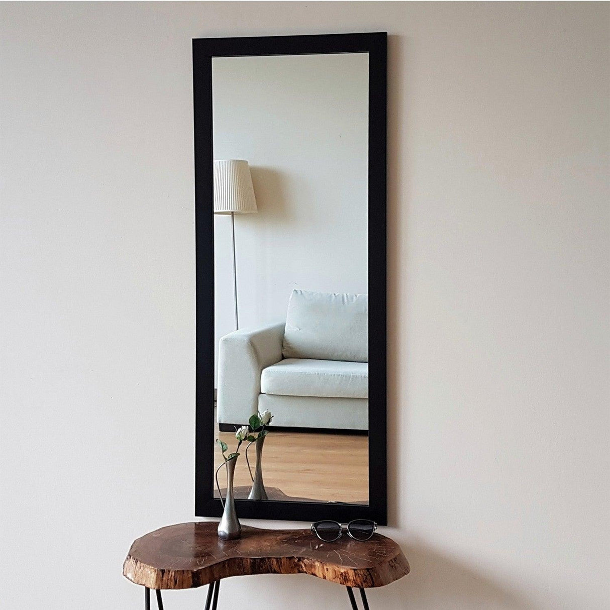 Oglindă A203, Negru, 3x105x40 cm